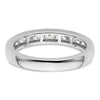 14K White Gold 1/2 carat Princess Diamond Channel-set Complete Wedding Band