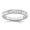 14K White Gold 1/2 carat Princess Diamond Channel-set Complete Wedding Band