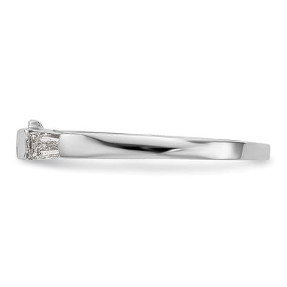 14K White Gold Baguette Diamond Complete Wedding Band