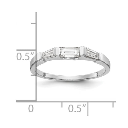 14K White Gold Baguette Diamond Complete Wedding Band