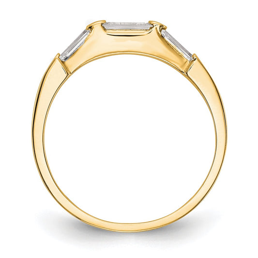 14K Diamond Wedding Band