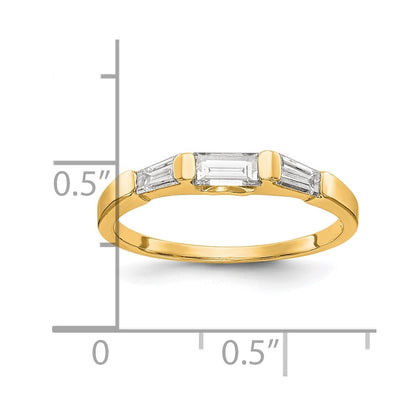 14K Diamond Wedding Band