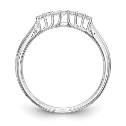 14K White Gold 1/10 carat Diamond Complete Wedding Band