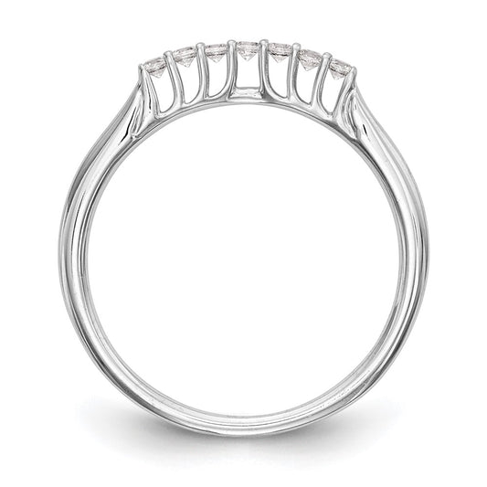 14K White Gold 1/10 carat Diamond Complete Wedding Band