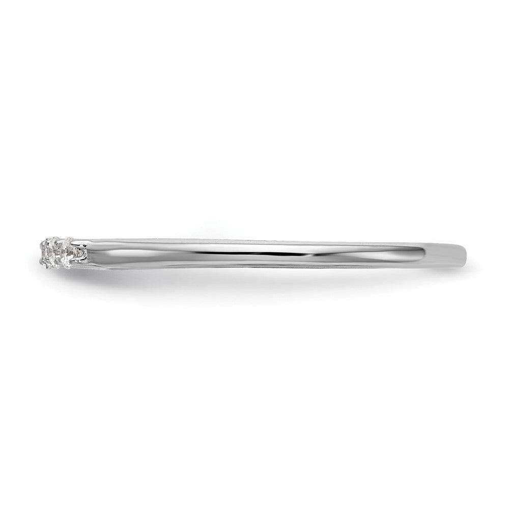 14K White Gold 1/10 carat Diamond Complete Wedding Band