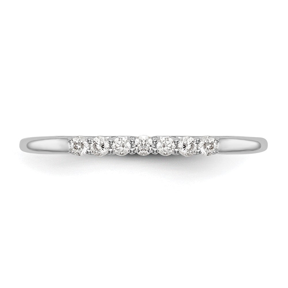 14K White Gold 1/10 carat Diamond Complete Wedding Band