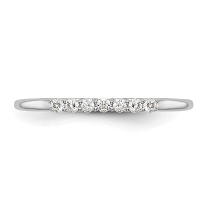 14K White Gold 1/10 carat Diamond Complete Wedding Band