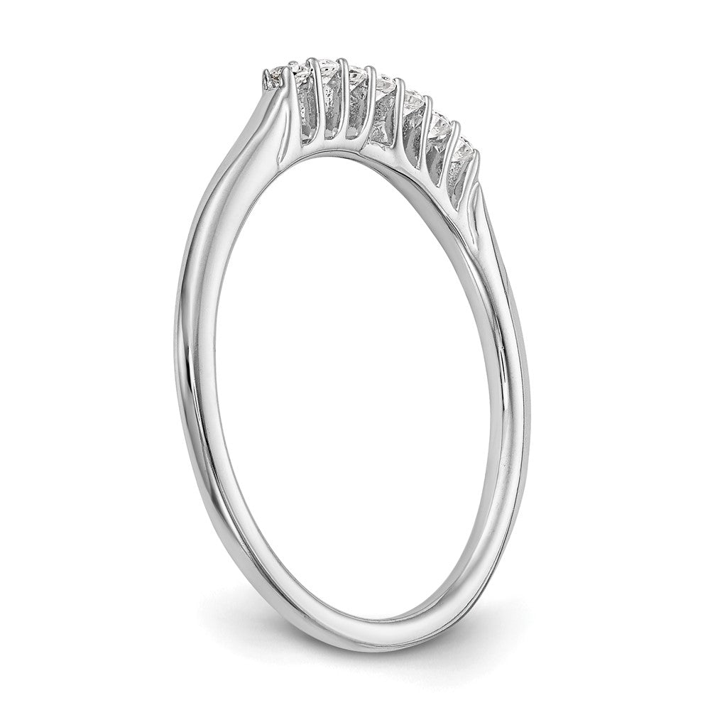14K White Gold 1/10 carat Diamond Complete Wedding Band