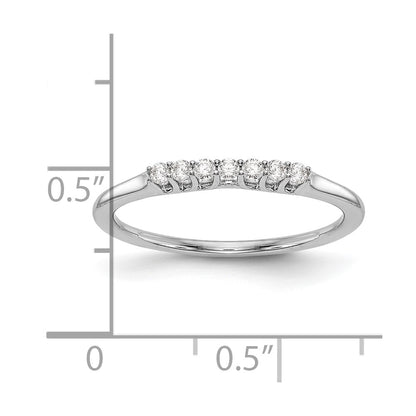 14K White Gold 1/10 carat Diamond Complete Wedding Band