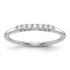 14K White Gold 1/10 carat Diamond Complete Wedding Band