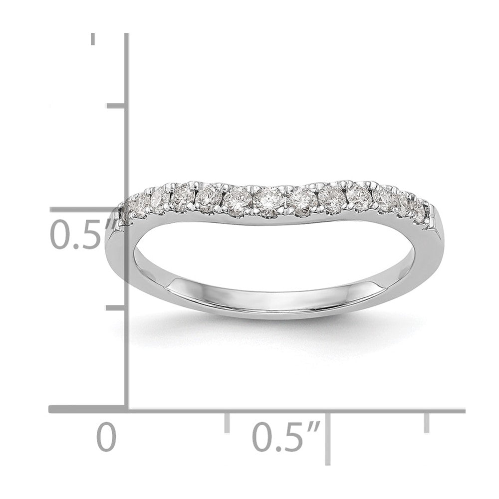 14K White Gold 1/3 carat Diamond Complete Wedding Band