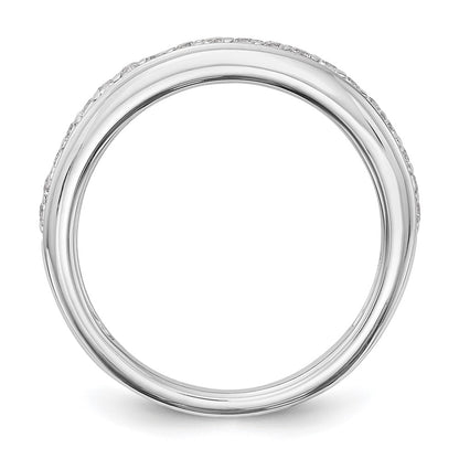 14K White Gold 1/3 carat Diamond Complete Wedding Band