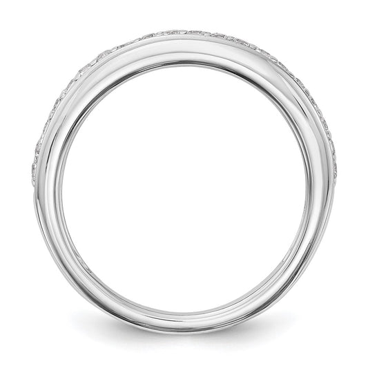 14K White Gold 1/3 carat Diamond Complete Wedding Band