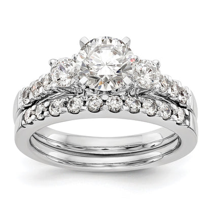 14k White Gold 1/2 carat Lab Grown Diamond VS/SI+ G+ Semi Mount Peg Set Engagement Ring