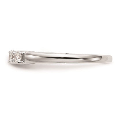 14K White Gold 5-Stone Diamond Wedding Band Mounting