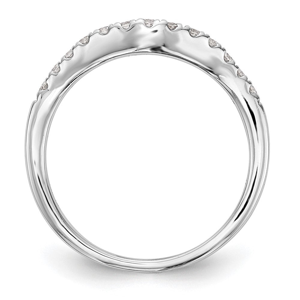 14k White Gold 1/3 carat Lab Grown Diamond VS/SI+ G+ Complete Wedding Band