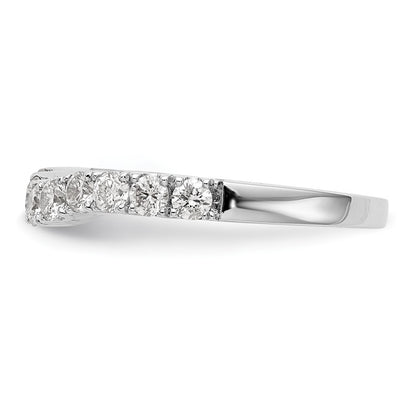 14K White Gold 3/4 carat Diamond Contoured Complete Wedding Band