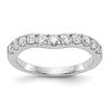 14K White Gold 3/4 carat Diamond Contoured Complete Wedding Band