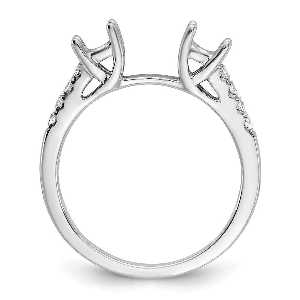14k White Gold 5/8 carat Lab Grown Diamond VS/SI+ G+ Semi Mount Peg Set Engagement Ring
