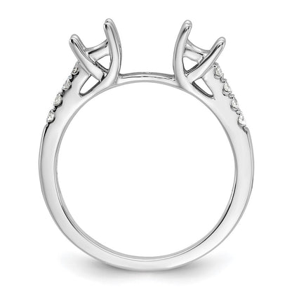 14k White Gold 5/8 carat Lab Grown Diamond VS/SI+ G+ Semi Mount Peg Set Engagement Ring