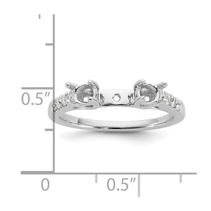 14k White Gold 5/8 carat Lab Grown Diamond VS/SI+ G+ Semi Mount Peg Set Engagement Ring