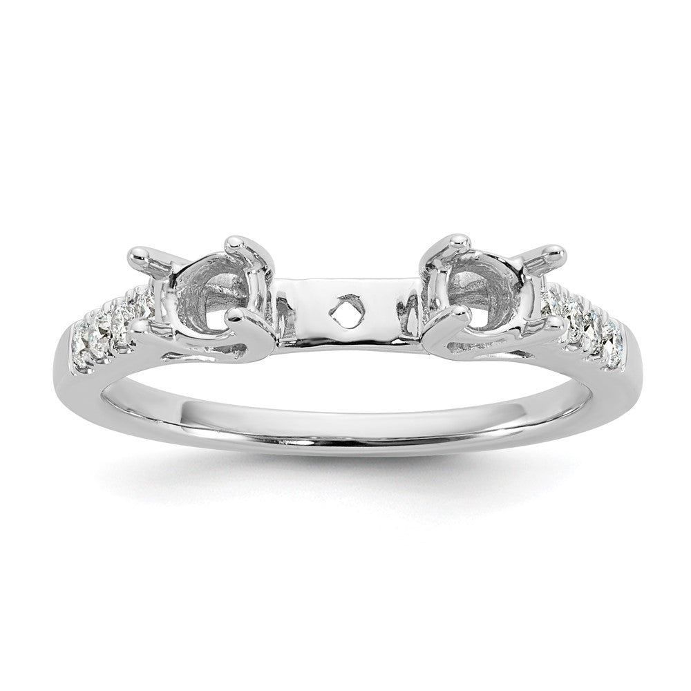 14k White Gold 5/8 carat Lab Grown Diamond VS/SI+ G+ Semi Mount Peg Set Engagement Ring