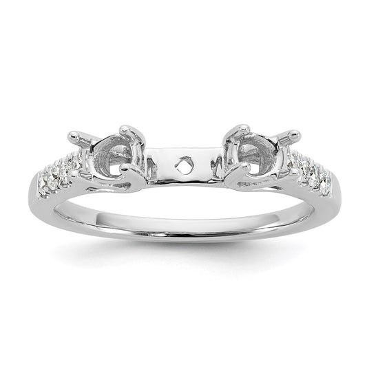 14k White Gold 5/8 carat Lab Grown Diamond VS/SI+ G+ Semi Mount Peg Set Engagement Ring