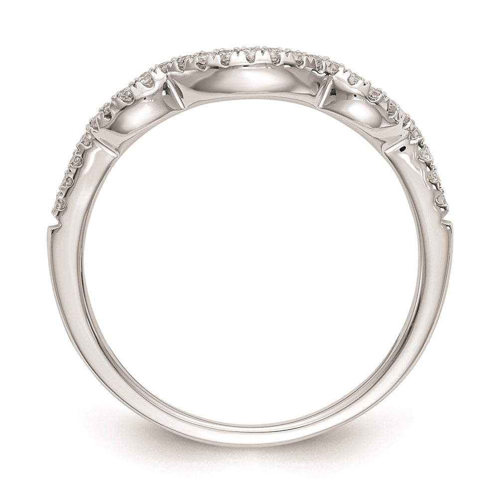 14K White Gold Contoured Wedding Band Mounting