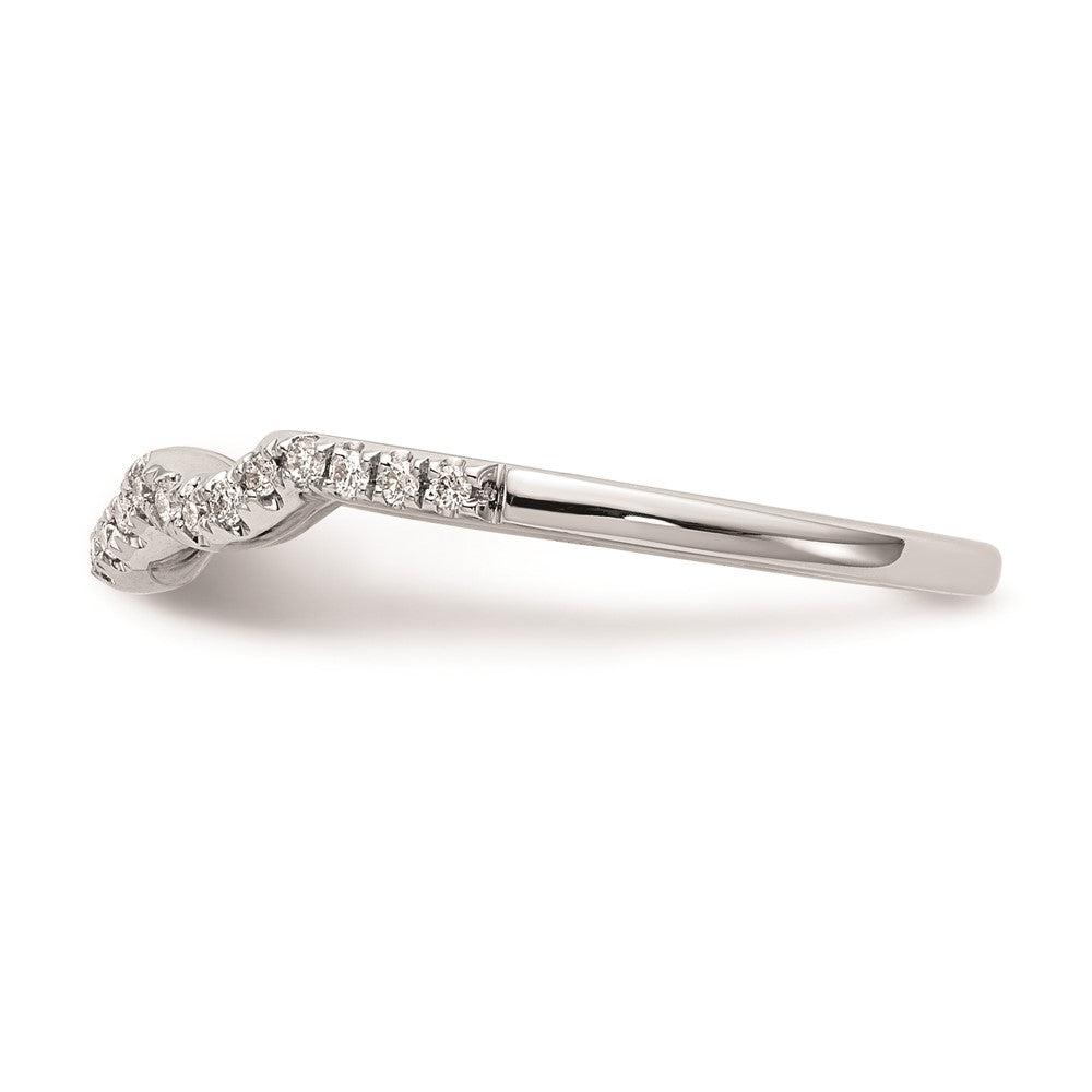 14K White Gold Contoured Wedding Band Mounting