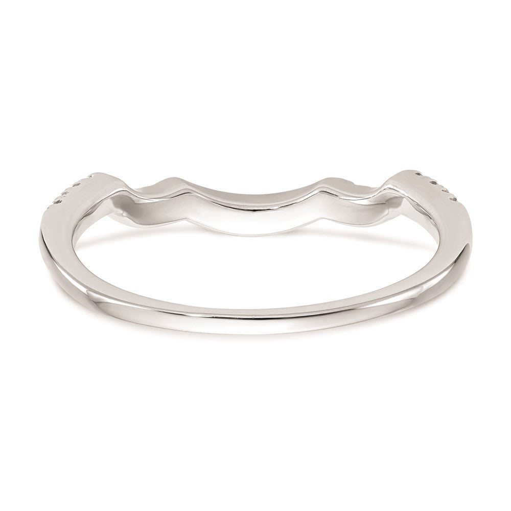 14K White Gold Contoured Wedding Band Mounting