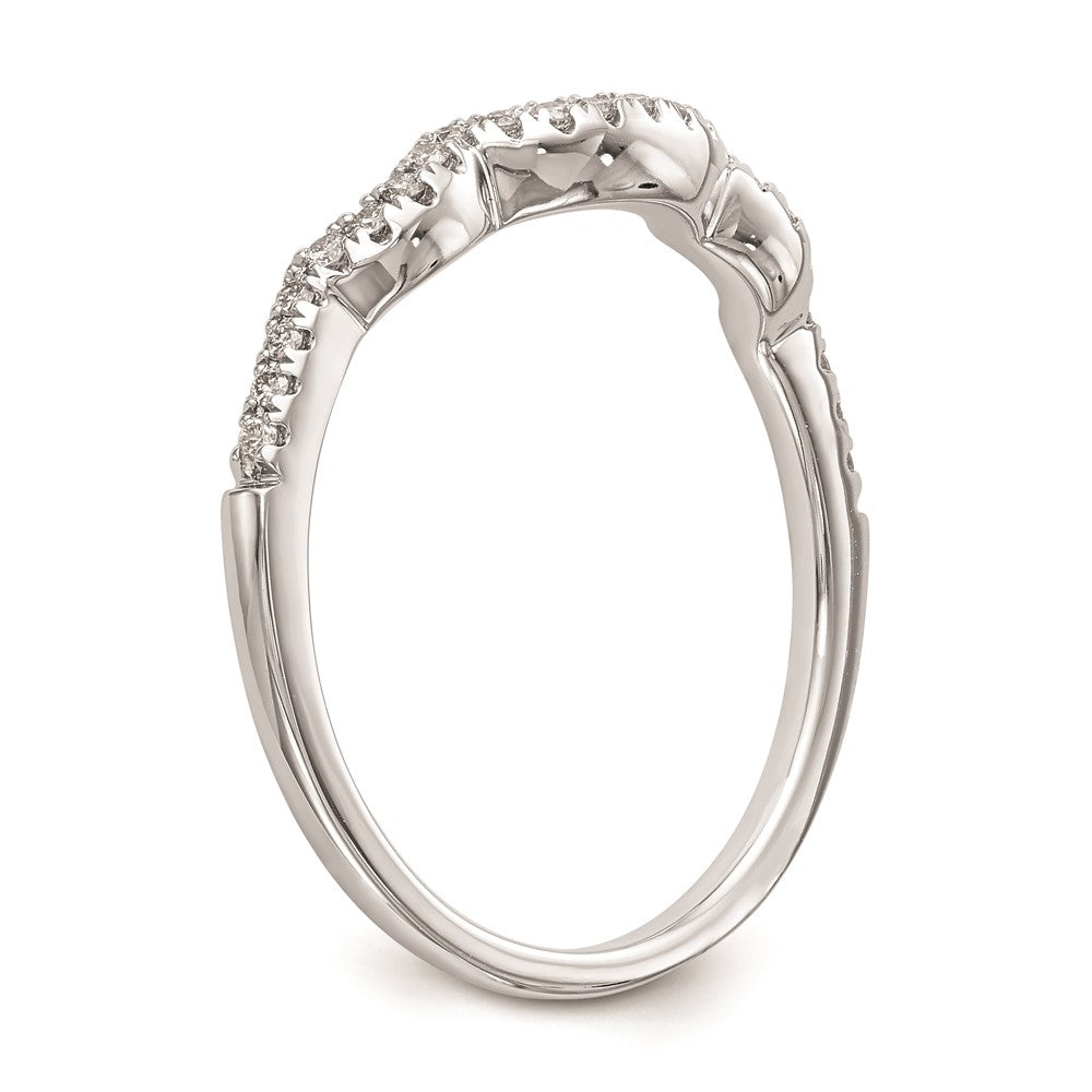 14K White Gold Contoured Wedding Band Mounting