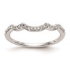 14K White Gold Contoured Wedding Band Mounting