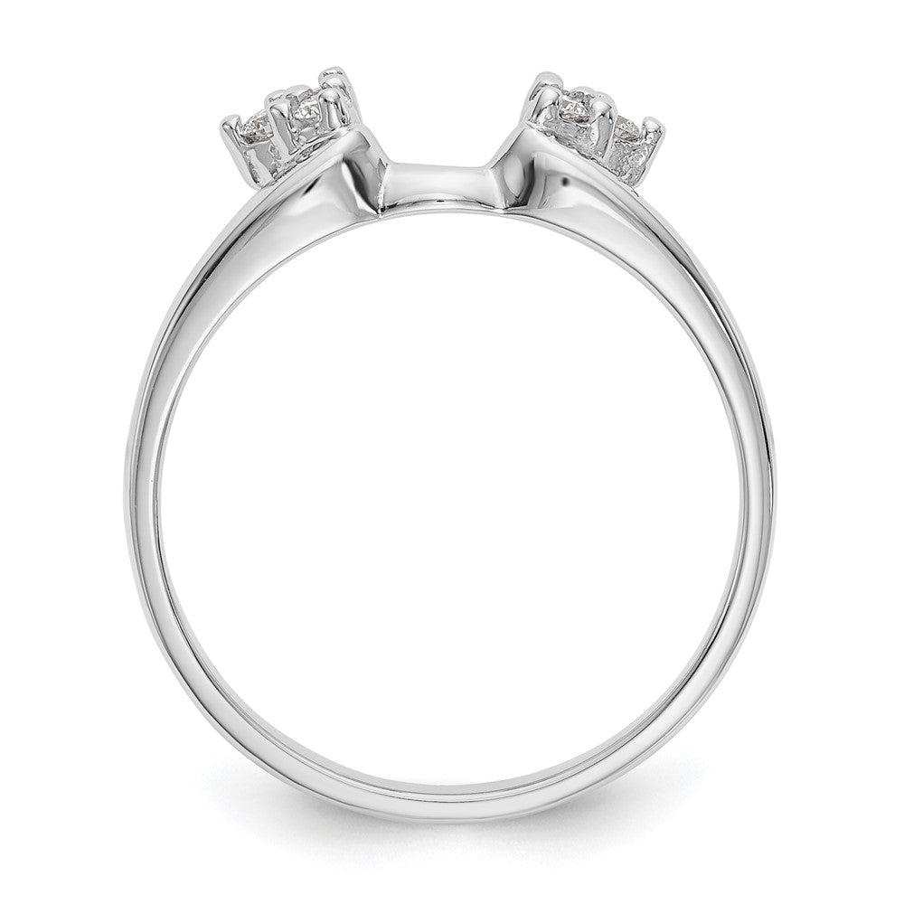 14K White Gold 1/8 carat Diamond Complete Wrap Ring