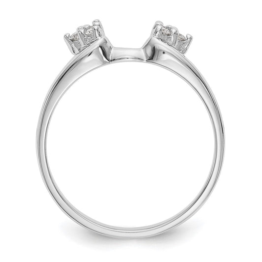 14K White Gold 1/8 carat Diamond Complete Wrap Ring