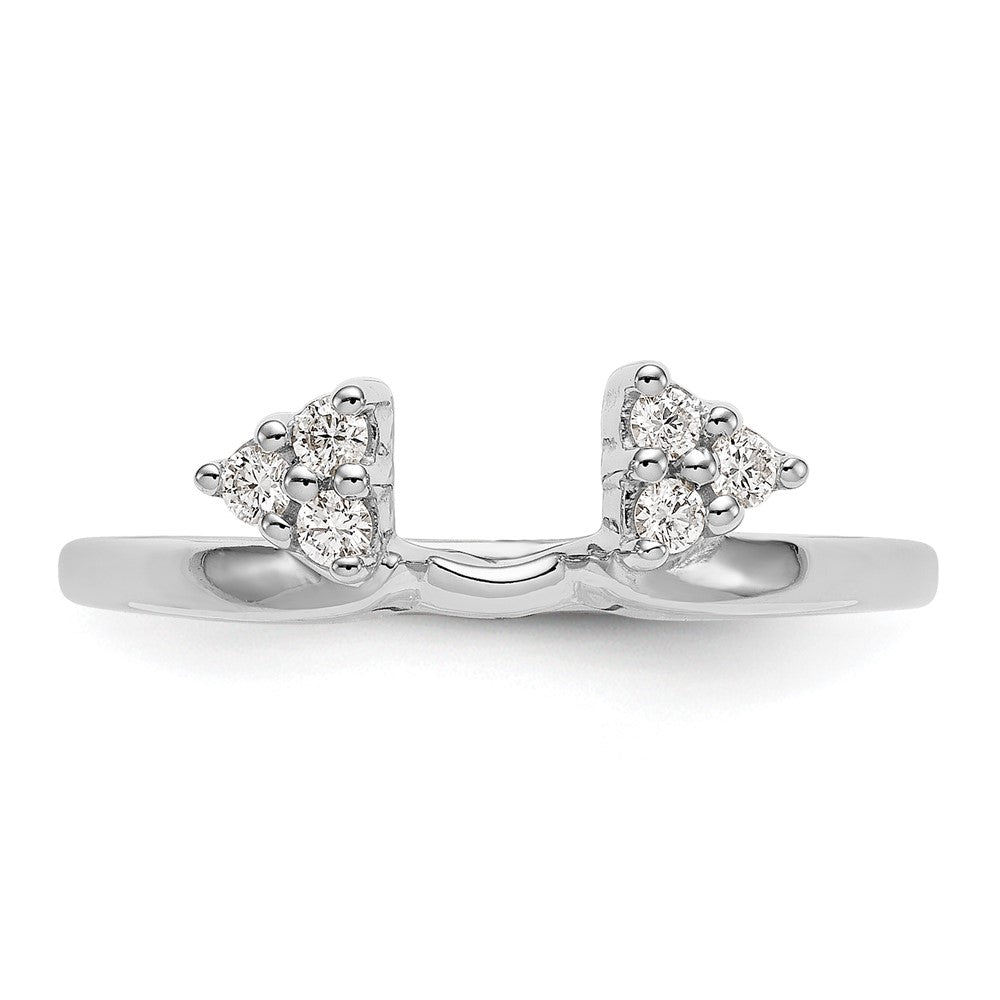 14K White Gold 1/8 carat Diamond Complete Wrap Ring