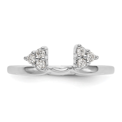14K White Gold 1/8 carat Diamond Complete Wrap Ring