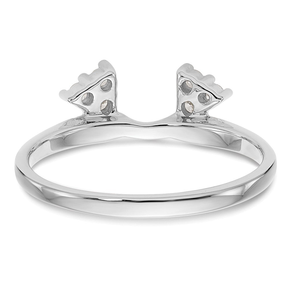 14K White Gold 1/8 carat Diamond Complete Wrap Ring