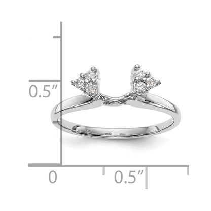 14K White Gold 1/8 carat Diamond Complete Wrap Ring