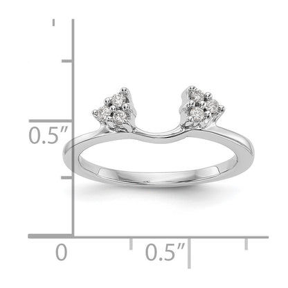 14K White Gold 1/8 carat Diamond Complete Wrap Ring