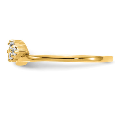 14K White Gold 1/6 carat Diamond Complete Wrap Ring