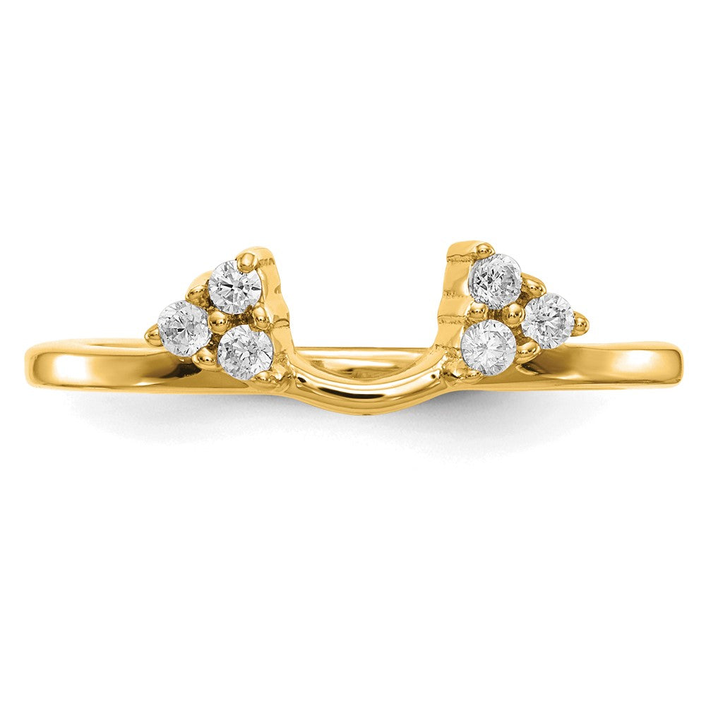 14K White Gold 1/6 carat Diamond Complete Wrap Ring