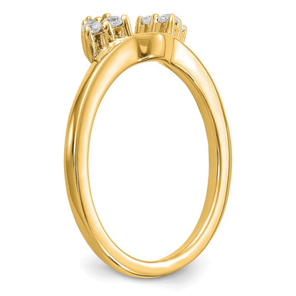14K White Gold 1/6 carat Diamond Complete Wrap Ring
