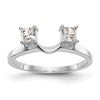 14K White Gold 1/2 carat Princess Diamond Complete Wrap Ring