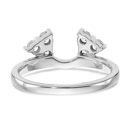 14K White Gold 3/8 carat Diamond Complete Wrap Ring