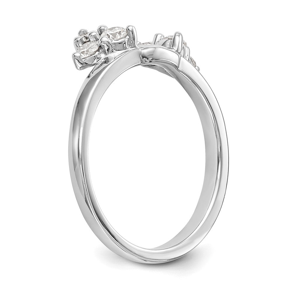 14K White Gold 3/8 carat Diamond Complete Wrap Ring