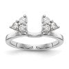 14K White Gold 3/8 carat Diamond Complete Wrap Ring