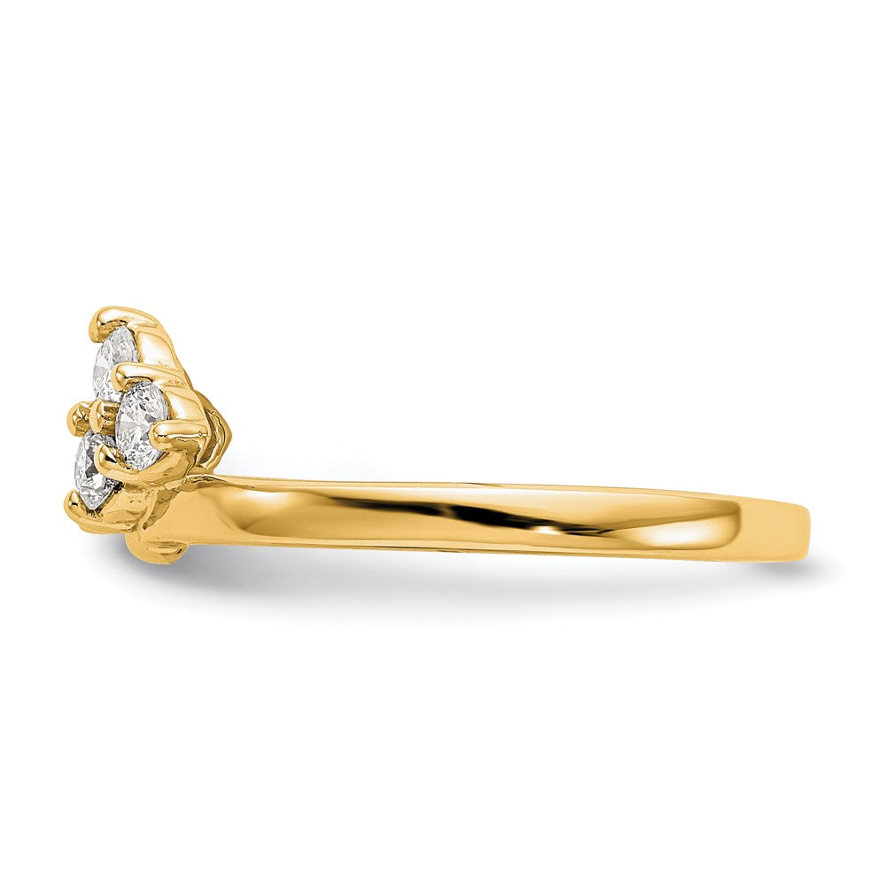 True Origin 14K Yellow Gold 3/8 carat Lab Grown Diamond VS+ F+ Complete Ring Wrap