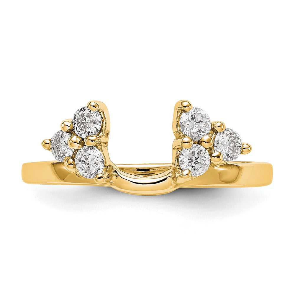 True Origin 14K Yellow Gold 3/8 carat Lab Grown Diamond VS+ F+ Complete Ring Wrap