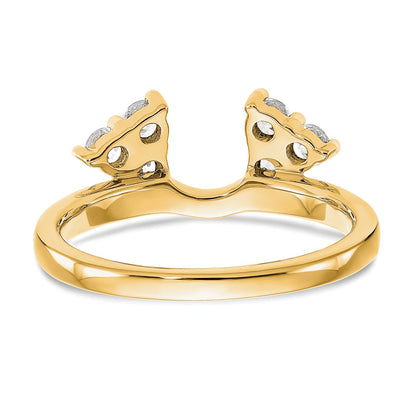 True Origin 14K Yellow Gold 3/8 carat Lab Grown Diamond VS+ F+ Complete Ring Wrap