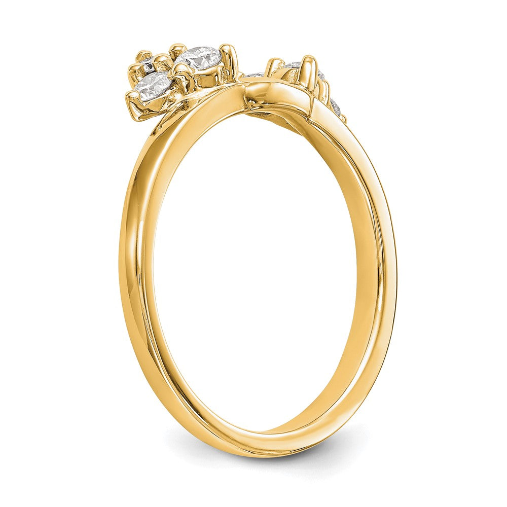 True Origin 14K Yellow Gold 3/8 carat Lab Grown Diamond VS+ F+ Complete Ring Wrap
